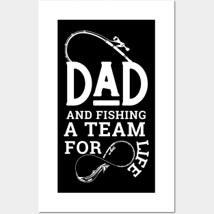 Daddy and Fishing are a funny team for life for fishing enthusiasts Posters and Art